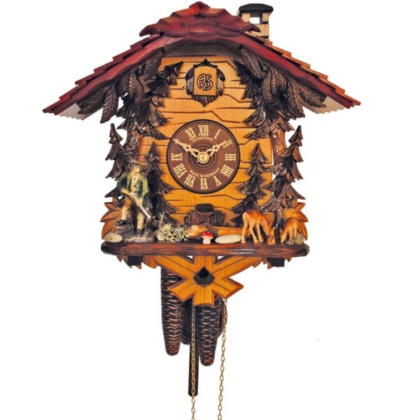 drehendes Mühlrad Cuckoo Clock 425Q Original Schwarzwald Kuckucksuhr 