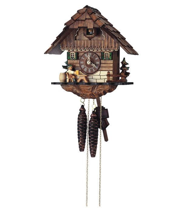 Reloj de cuco, reloj de cuco de pared estilo chalet, reloj de cuco de la  selva negra, con movimiento de voz de pájaro con campanilla de cuco de